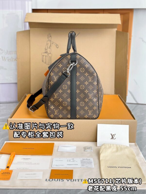 M56711 Large KEEPALL BANDOULIÈRE 55 Monogram Eclipse Size 55 x 31 x 24 cm
