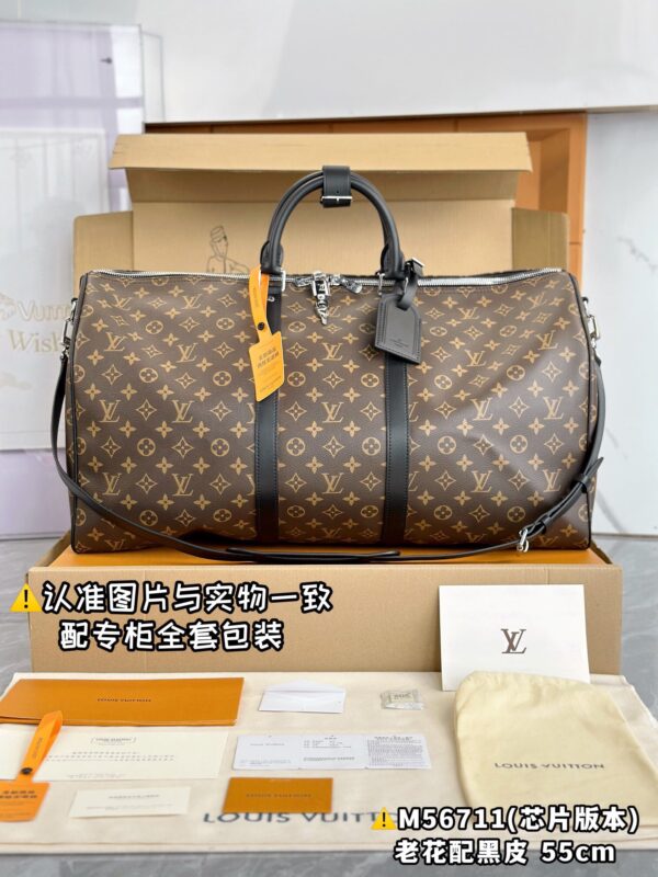 M56711 Large KEEPALL BANDOULIÈRE 55 Monogram Eclipse Size 55 x 31 x 24 cm