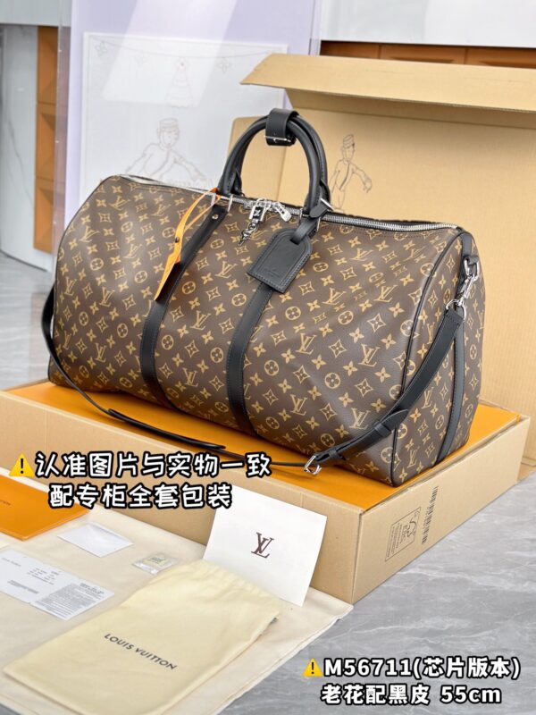 M56711 Large KEEPALL BANDOULIÈRE 55 Monogram Eclipse Size 55 x 31 x 24 cm