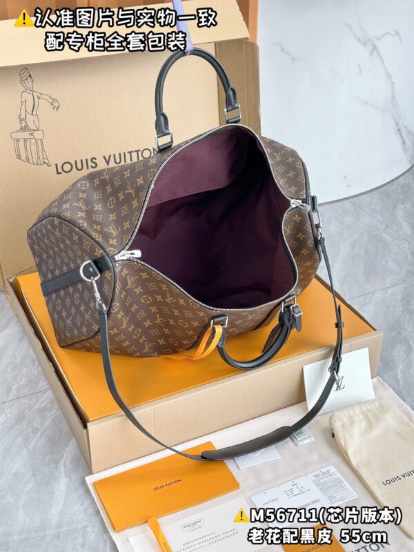 M56711 Large KEEPALL BANDOULIÈRE 55 Monogram Eclipse Size 55 x 31 x 24 cm