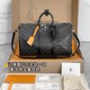 M40569 Small KEEPALL BANDOULIÈRE 45 Black Monogram Size 45 x 27 x 20 cm