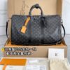 M40569 Medium KEEPALL BANDOULIÈRE 50 Black Monogram Size 50 x 29 x 22 cm