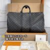 M40569 Large KEEPALL BANDOULIÈRE 55 Black Monogram Size 55 x 31 x 24 cm