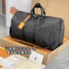 M40569 Large KEEPALL BANDOULIÈRE 55 Black Monogram Size 55 x 31 x 24 cm