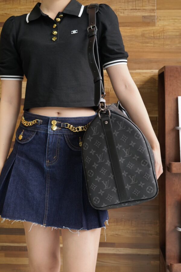 Model Reality Pats M40569 Small KEEPALL BANDOULIÈRE 45 Black Monogram Size 45 x 27 x 20 cm