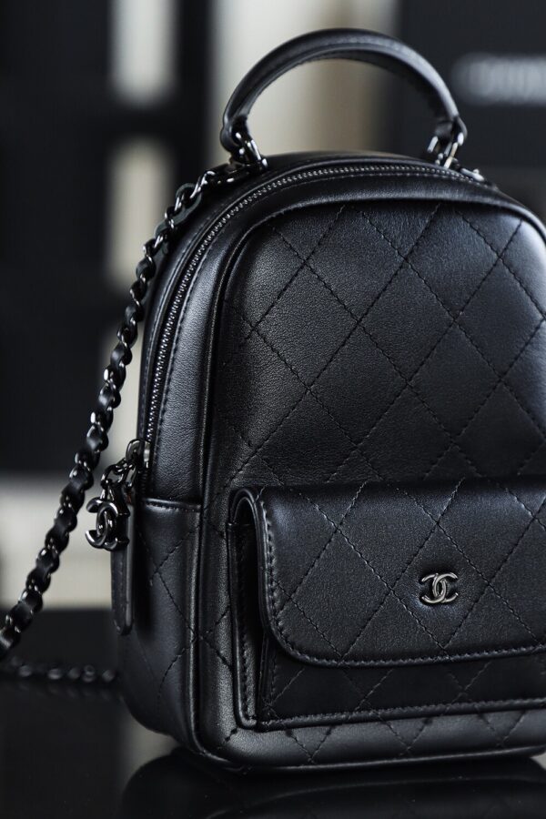 img_2557 God Factory Yupoo 24C Mini Backpack HAAS Leather Black Size 18*13*9 cm
