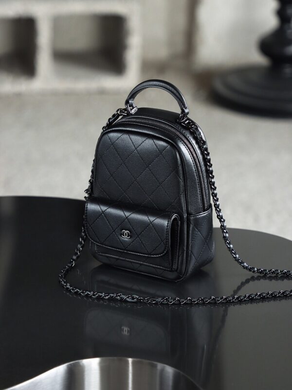 img_2558 God Factory Yupoo 24C Mini Backpack HAAS Leather Black Size 18*13*9 cm
