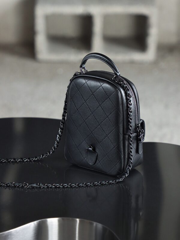 img_2559 God Factory Yupoo 24C Mini Backpack HAAS Leather Black Size 18*13*9 cm