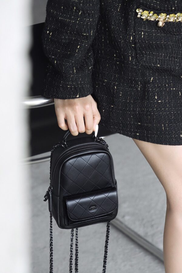 img_2575 God Factory Yupoo 24C Mini Backpack HAAS Leather Black Size 18*13*9 cm