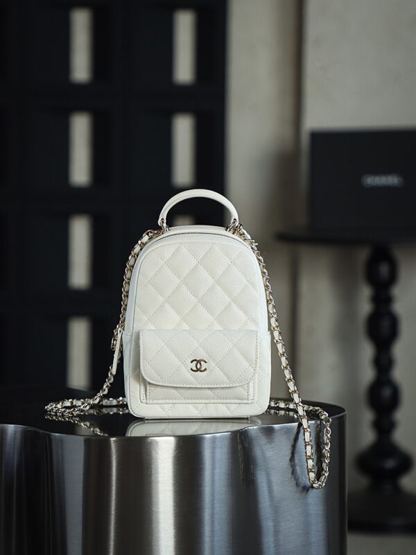 img_2581 God Factory Yupoo 24C Mini Backpack HAAS Leather White Size 18*13*9 cm