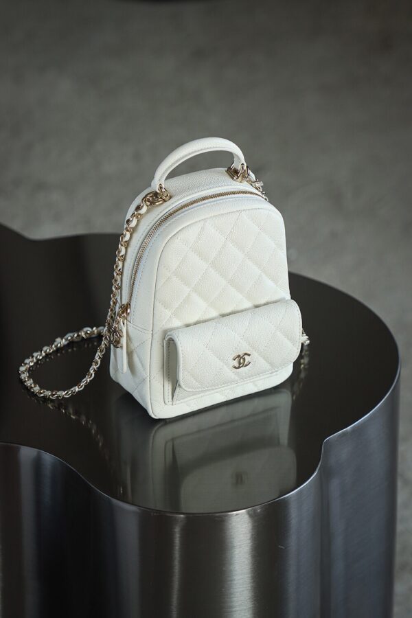 img_2587 God Factory Yupoo 24C Mini Backpack HAAS Leather White Size 18*13*9 cm