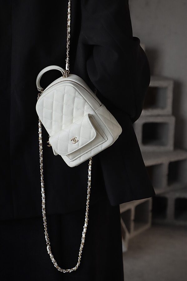 img_2601 God Factory Yupoo 24C Mini Backpack HAAS Leather White Size 18*13*9 cm