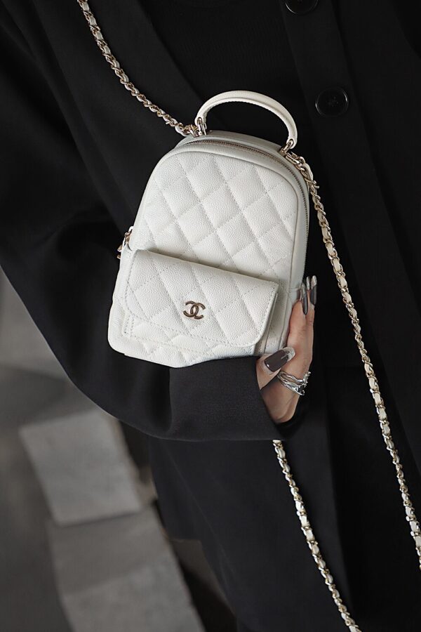 img_2603 God Factory Yupoo 24C Mini Backpack HAAS Leather White Size 18*13*9 cm