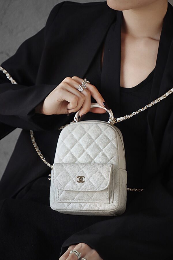 img_2605 God Factory Yupoo 24C Mini Backpack HAAS Leather White Size 18*13*9 cm