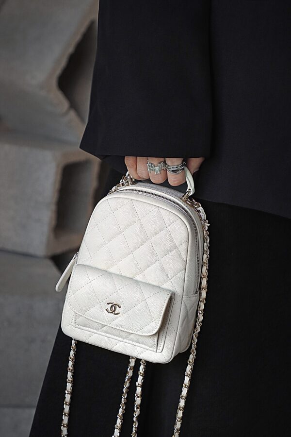 img_2607 God Factory Yupoo 24C Mini Backpack HAAS Leather White Size 18*13*9 cm