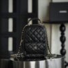God Factory Yupoo 24C Mini Backpack HAAS Leather Black / Silver Hardware Size 18*13*9 cm
