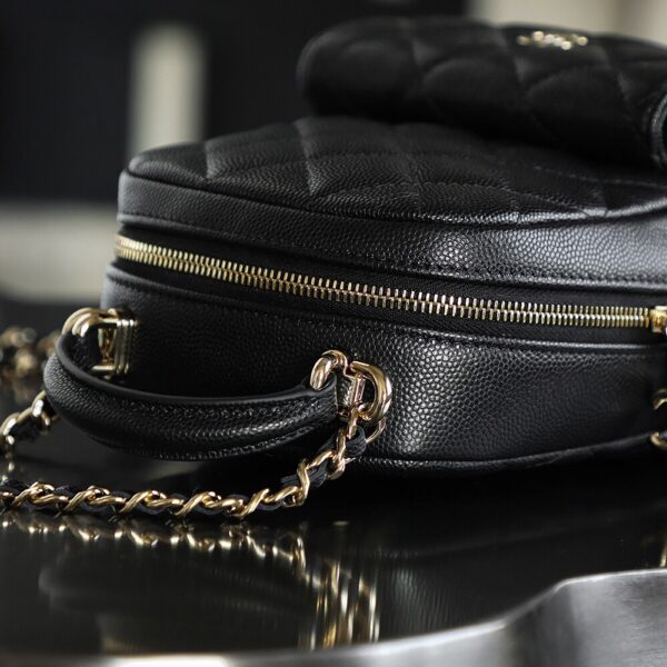God Factory Yupoo 24C Mini Backpack HAAS Leather Black / Silver Hardware Size 18*13*9 cm