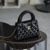 God Factory Chanel 25C Kelly Bags 24K Retro Hardware / Black Bonaudo Leather Size 8.3*12.5*4 cm