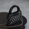 God Factory Chanel 25C Kelly Bags 24K Retro Hardware / Black Bonaudo Leather Size 8.3*12.5*4 cm