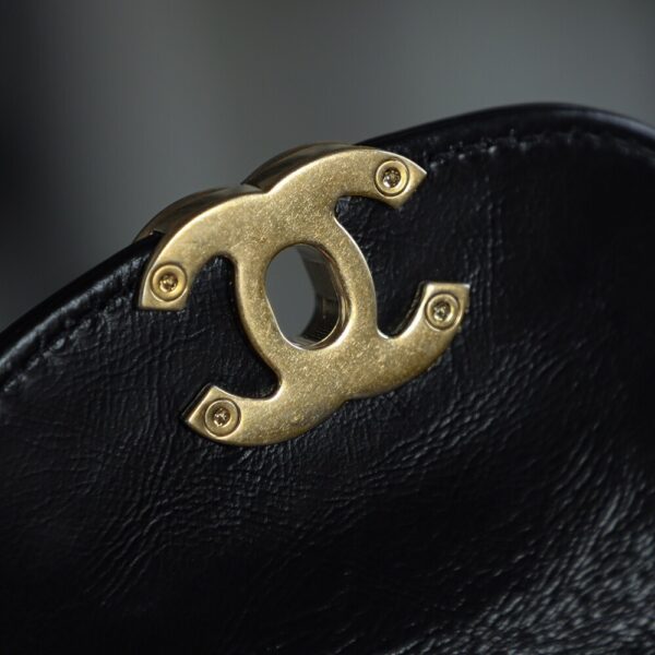 God Factory Chanel 25C Kelly Bags 24K Retro Hardware / Black Bonaudo Leather Size 8.3*12.5*4 cm