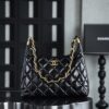 God Factory Chanel Bags Large 24A HoBo 24K Retro Hardware / Black Bonaudo Leather Size 29*32*10 cm