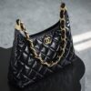 God Factory Chanel Bags Large 24A HoBo 24K Retro Hardware / Black Bonaudo Leather Size 29*32*10 cm