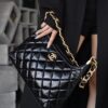God Factory Chanel Bags Large 24A HoBo 24K Retro Hardware / Black Bonaudo Leather Size 29*32*10 cm