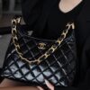 God Factory Chanel Bags Large 24A HoBo 24K Retro Hardware / Black Bonaudo Leather Size 29*32*10 cm