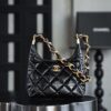 God Factory Chanel Bags Small 24A HoBo 24K Retro Hardware / Black Bonaudo Leather Size 22.5*19.5*8.5 cm