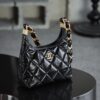 God Factory Chanel Bags Small 24A HoBo 24K Retro Hardware / Black Bonaudo Leather Size 22.5*19.5*8.5 cm