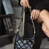 God Factory Chanel Bags Small 24A HoBo 24K Retro Hardware / Black Bonaudo Leather Size 22.5*19.5*8.5 cm