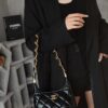 God Factory Chanel Bags Small 24A HoBo 24K Retro Hardware / Black Bonaudo Leather Size 22.5*19.5*8.5 cm
