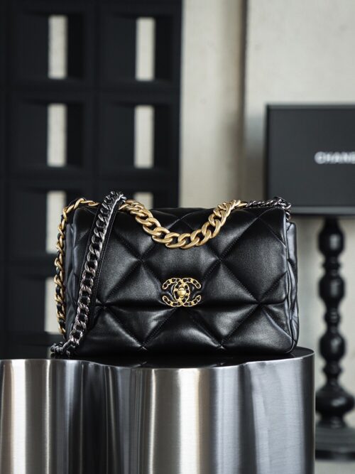 God Factory 19 Bag Medium Black / Gold Hardware Size 20*30*10 cm
