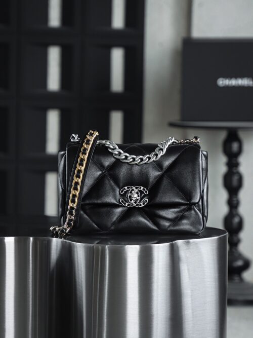 God Factory 19 Bag Small Black / Silver Hardware Size 16*26*9 cm