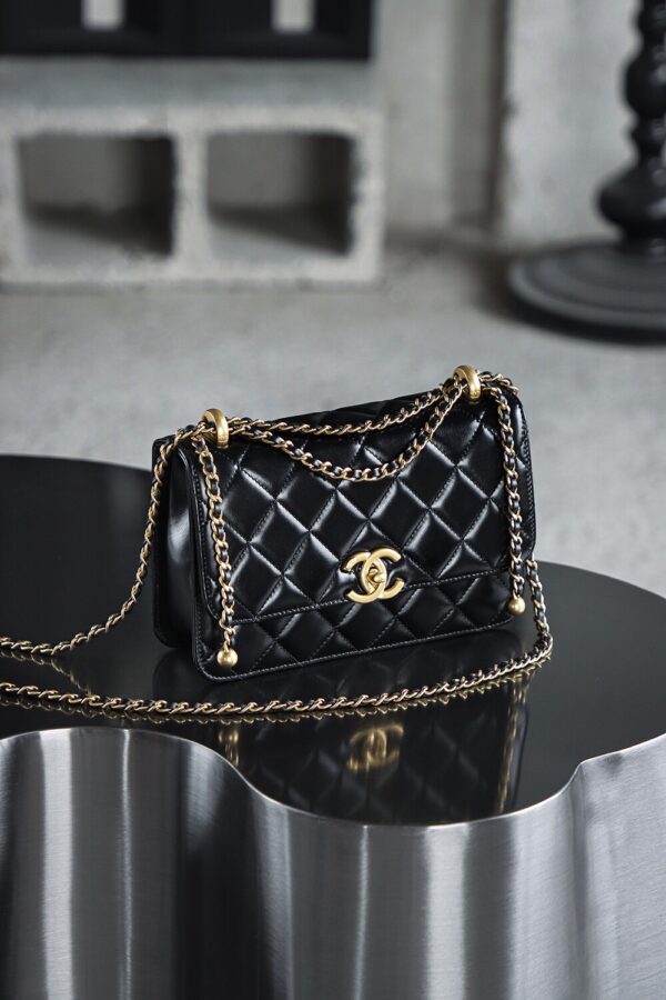 img_2889 God Factory Chanel 24C Medium Size 14.5*22*8 cm 24K Retro Gold Hardware / Black