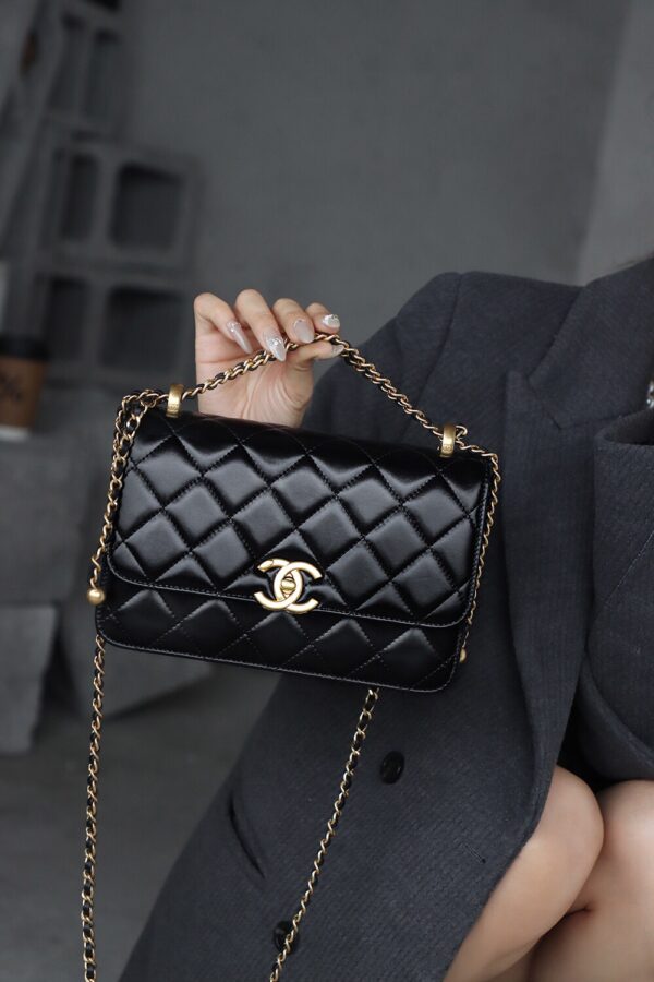 img_2911 God Factory Chanel 24C Medium Size 14.5*22*8 cm 24K Retro Gold Hardware / Black