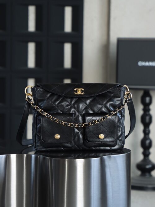 God Factory Yupoo 24P HoPo Large Bonaudo Retro Gold Hardware / Black Size 30*21.5*5 cm