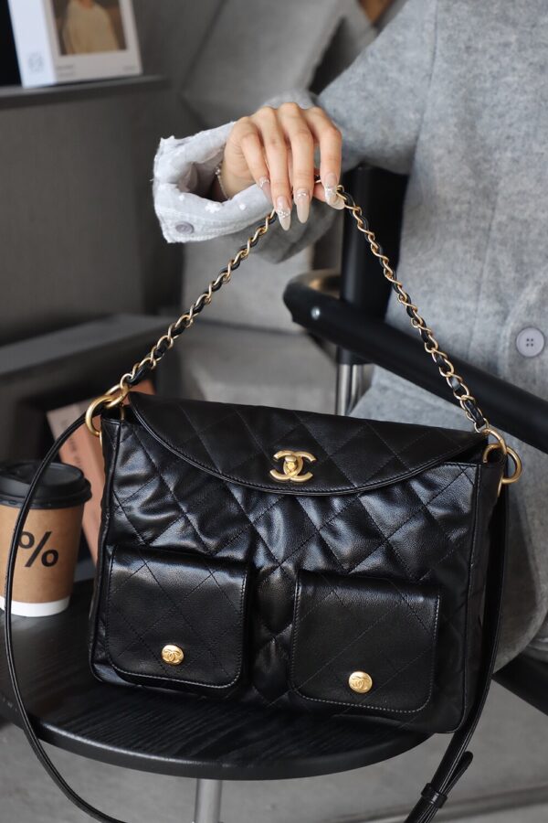 God Factory Yupoo 24P HoPo Large Bonaudo Retro Gold Hardware / Black Size 30*21.5*5 cm