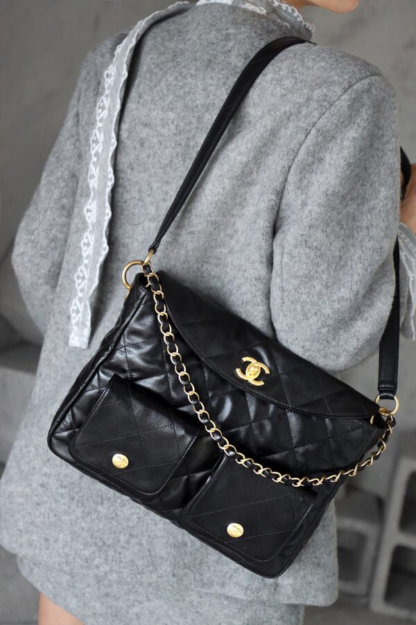 God Factory Yupoo 24P HoPo Large Bonaudo Retro Gold Hardware / Black Size 30*21.5*5 cm
