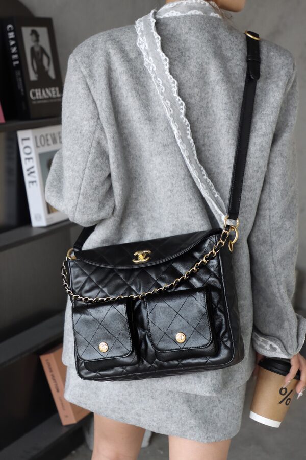 God Factory Yupoo 24P HoPo Large Bonaudo Retro Gold Hardware / Black Size 30*21.5*5 cm