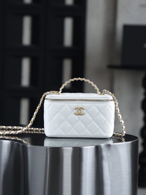 God Factory Yupoo 22S 24K Retro Gold Hardware / White HAAS Leather Size 16*10*8 cm