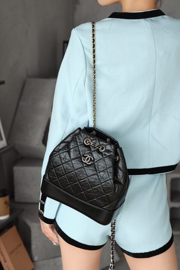 God Factory Yupoo Gabrielle Backpack Black Retro Hardware Size 23*22.5*10.5cm