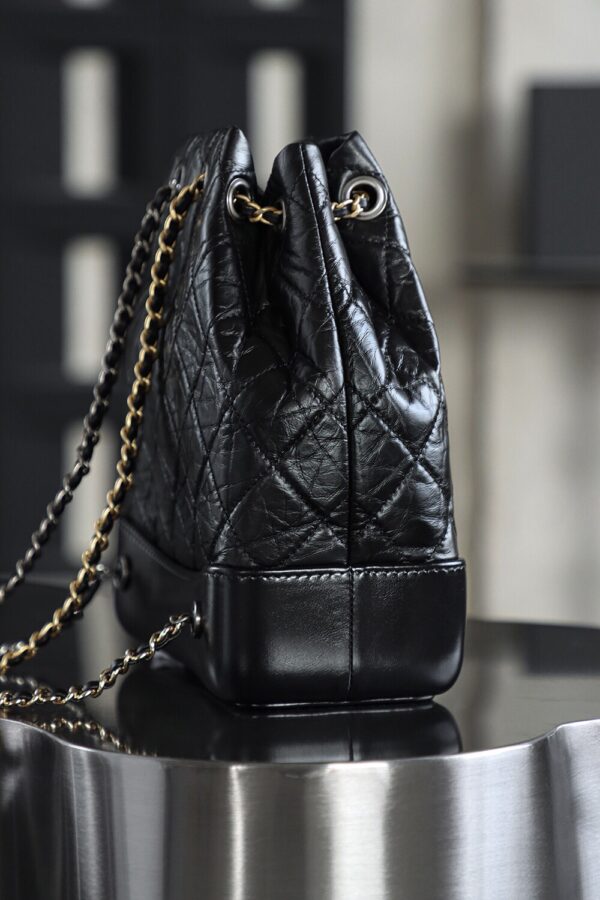 God Factory Yupoo Gabrielle Backpack Black Retro Hardware Size 23*22.5*10.5cm