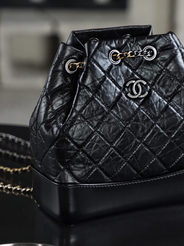 God Factory Yupoo Gabrielle Backpack Black Retro Hardware Size 23*22.5*10.5cm
