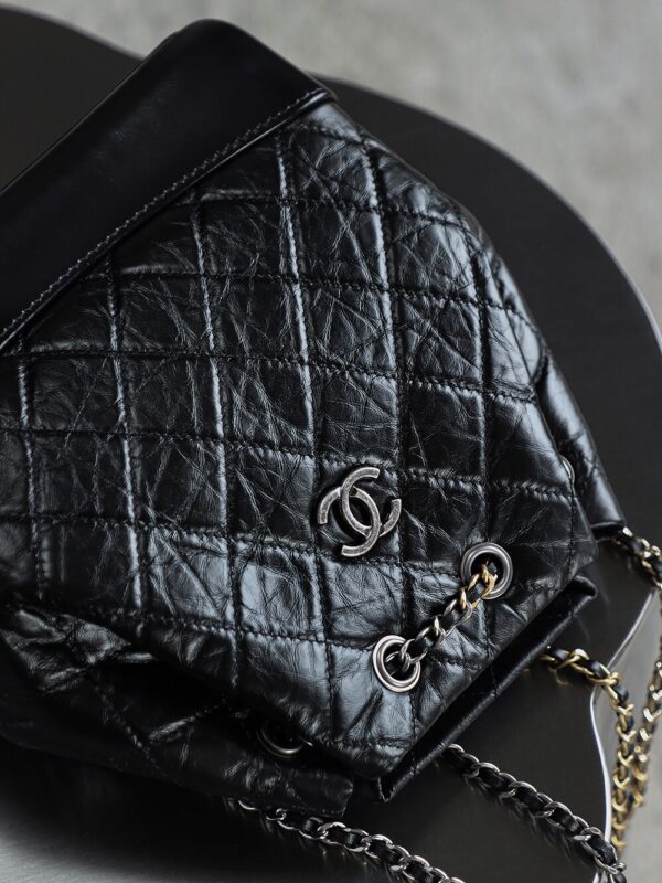 God Factory Yupoo Gabrielle Backpack Black Retro Hardware Size 23*22.5*10.5cm
