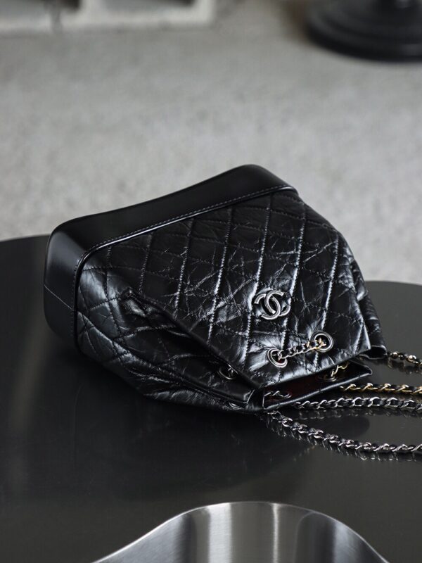 God Factory Yupoo Gabrielle Backpack Black Retro Hardware Size 23*22.5*10.5cm