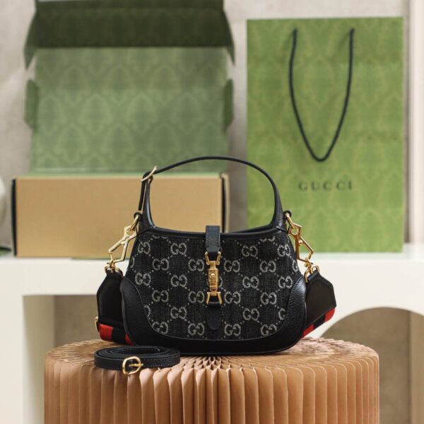 God Factory Gucci 𝐉𝐚𝐜𝐤𝐢𝐞 𝟏𝟗𝟔𝟏 𝐃𝐞𝐧𝐢𝐦 𝐌𝐢𝐧𝐢 685127 Size 19*13*3cm