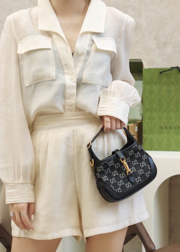 God Factory Gucci 𝐉𝐚𝐜𝐤𝐢𝐞 𝟏𝟗𝟔𝟏 𝐃𝐞𝐧𝐢𝐦 𝐌𝐢𝐧𝐢 685127 Size 19*13*3cm