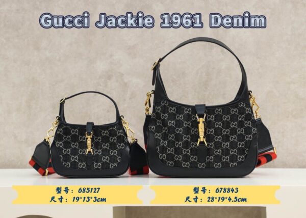 God Factory Gucci 𝐉𝐚𝐜𝐤𝐢𝐞 𝟏𝟗𝟔𝟏 𝐃𝐞𝐧𝐢𝐦 𝐌𝐢𝐧𝐢 685127 Size 19*13*3cm