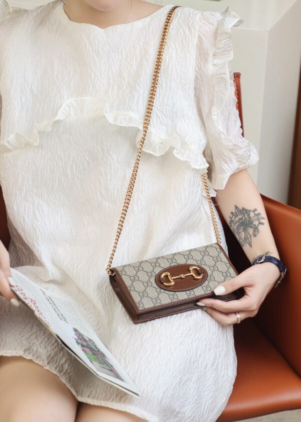 God Factory Gucci 𝐇𝐨𝐫𝐬𝐞𝐛𝐢𝐭 𝐖𝐨𝐜 621892 / Brown Size 19*10*3𝙘𝙢